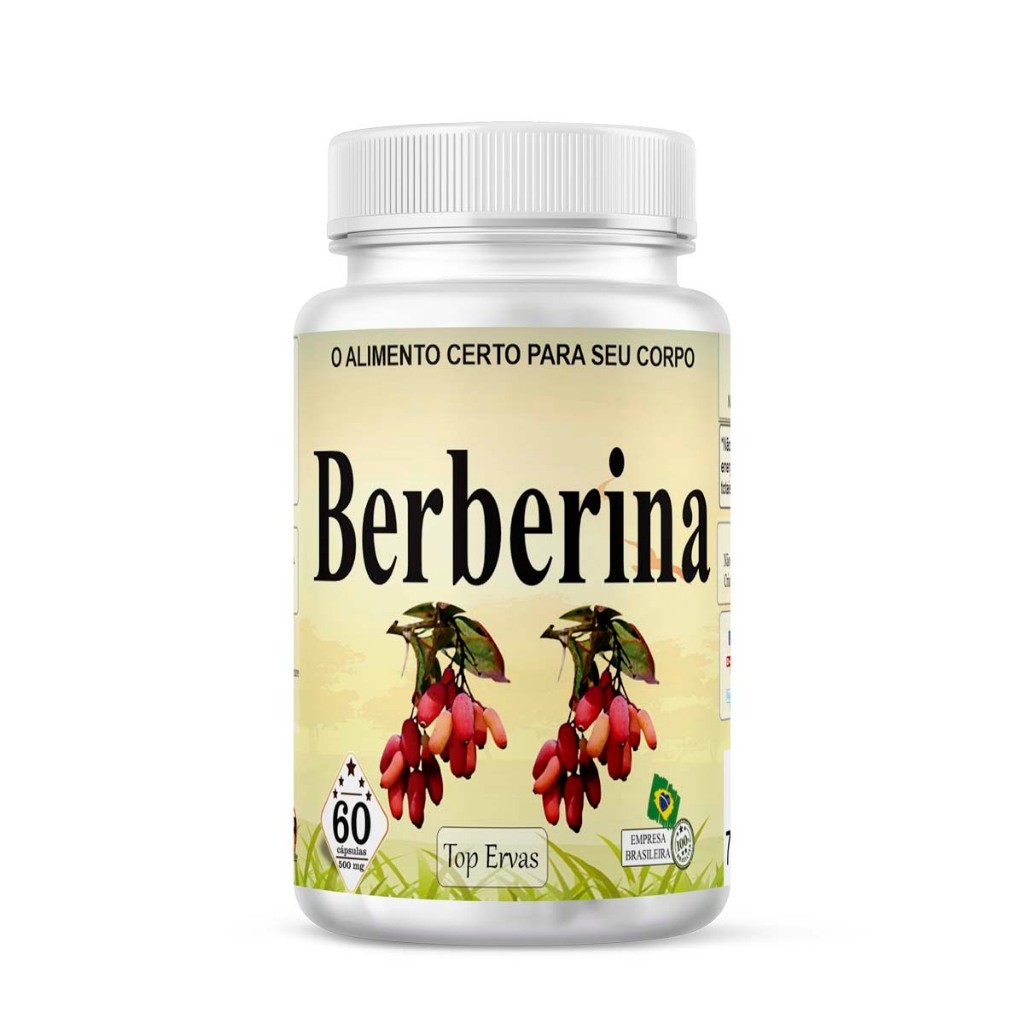 Berberina 100% Natural 60 Capsulas 500Mg