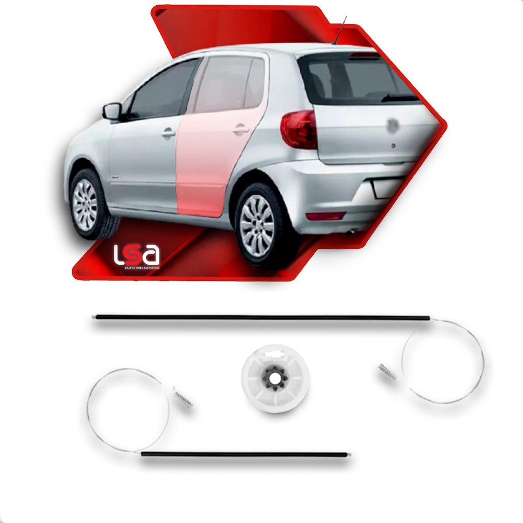 Cabos de Aço Maquina De Vidro Traseiro VW Fox Spacefox Crossfox 4 Portas - Spare Parts and Accessories for Vehicles