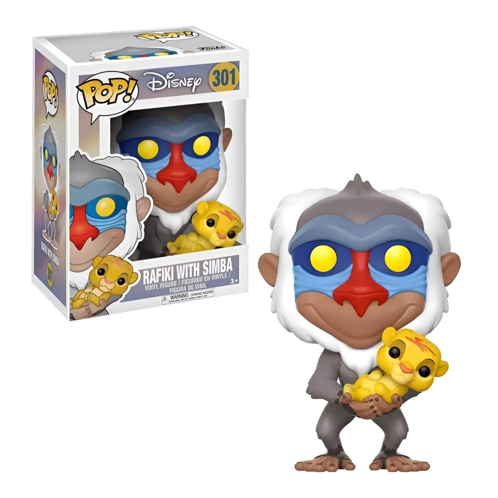 Funko Pop! Original Disney O Rei Leão Rafiki Com Simba 301 Brinquedo Figura de Ação Vinil em Oferta na Shopee
