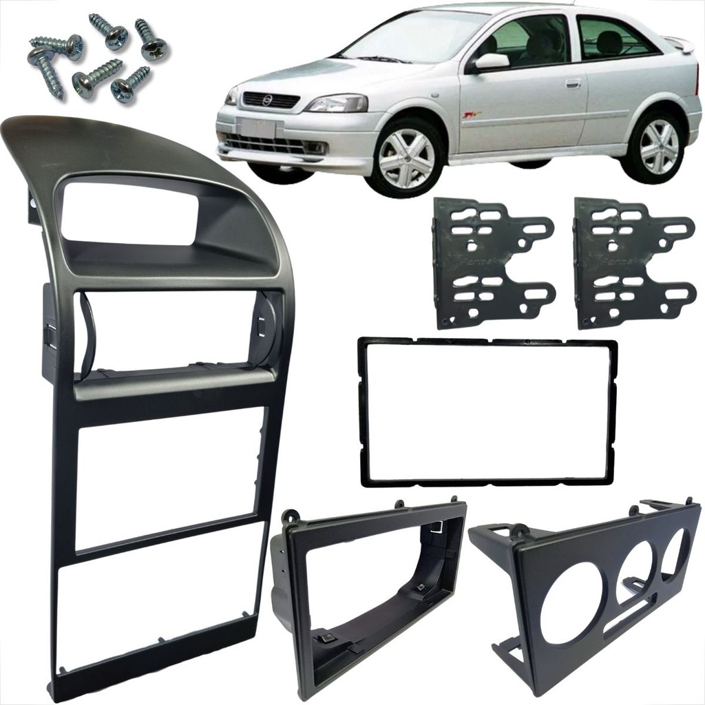 MOLDURA PAINEL MULTIMÍDIA 7 POLEGADAS CHEVROLET GM ASTRA 98 ATÉ 11 AR DIGITAL ANALOGICO 89/M20
