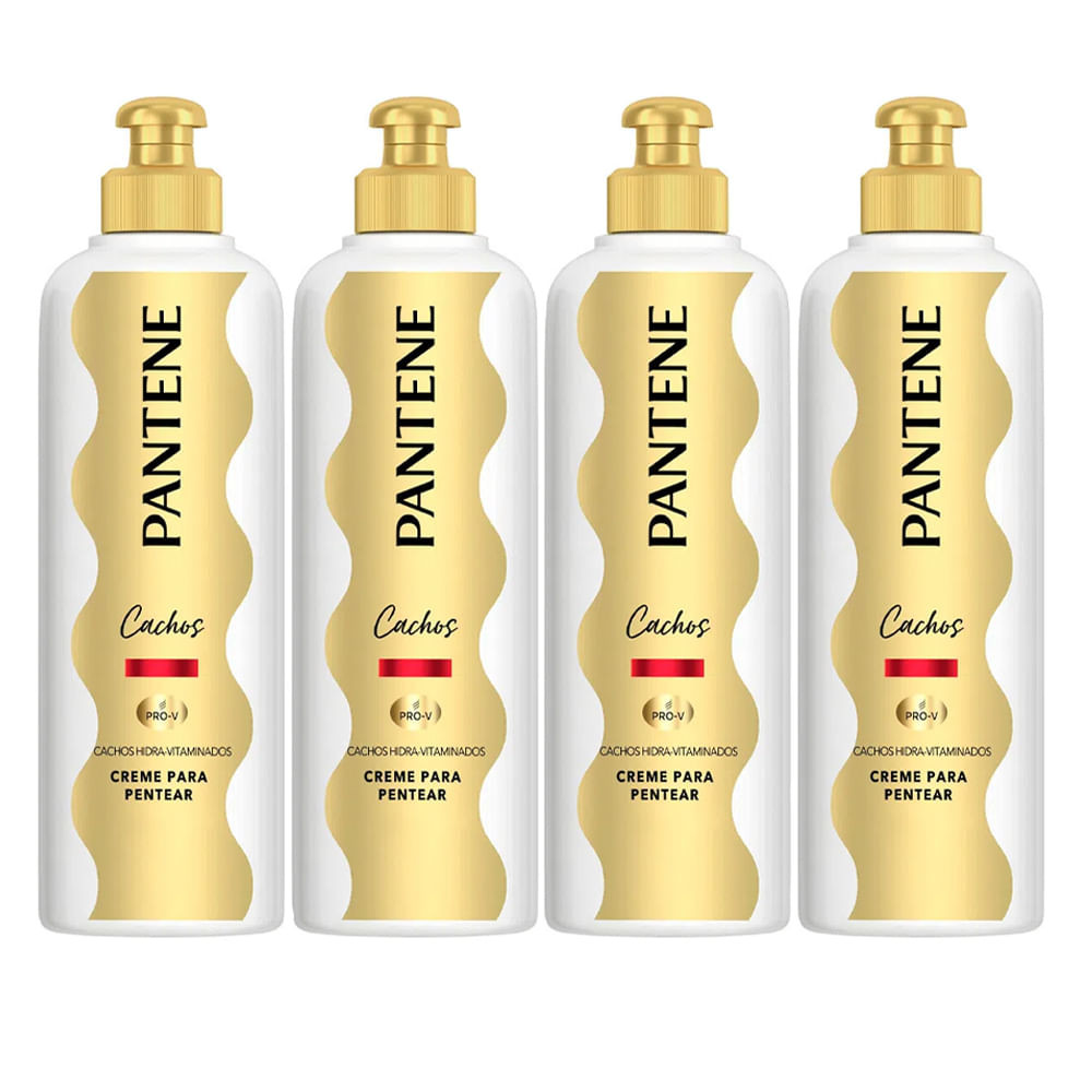 Kit 4 Cremes Para Pentear Pantene Cachos Hidra-Vitaminados 240g - Beauty