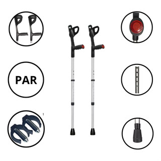 Muleta Ortopédica Canadense Auxiliar Par Take Care 120 Kg em Oferta na Shopee