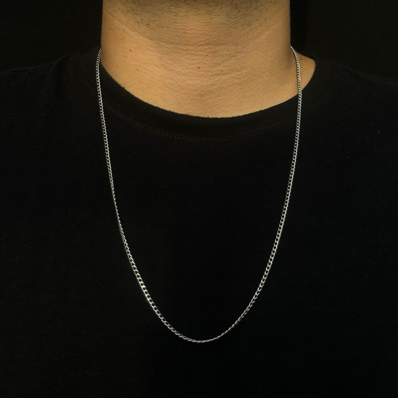 Corrente grumet de Prata masculino/feminino