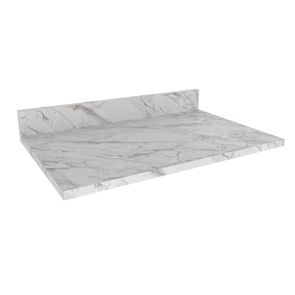 Tampo para Balcão 80cm Cz3121 Mármore Branco - Tecno Mobili em Oferta na Shopee