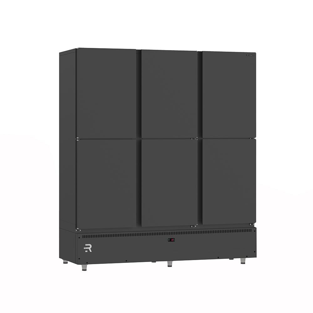 Mini Câmara 6 Portas Resfriados 1152l Preto 0 a 7ºc ar Forçado Motor Inferior Mcr6pp Refrimate 220v