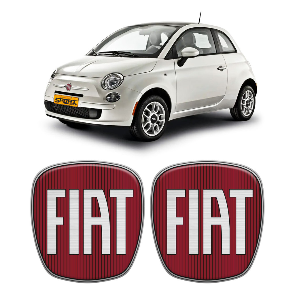 Adesivos Para Fiat 500 2009/2017 Emblemas Vermelho Generico em Oferta na Shopee