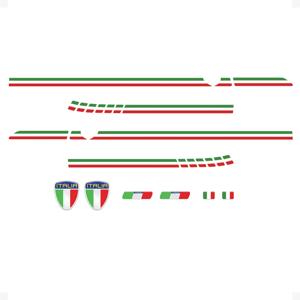 Adesivos Faixa Lateral Fiat 500 Italia + Emblemas Resinados em Oferta na Shopee