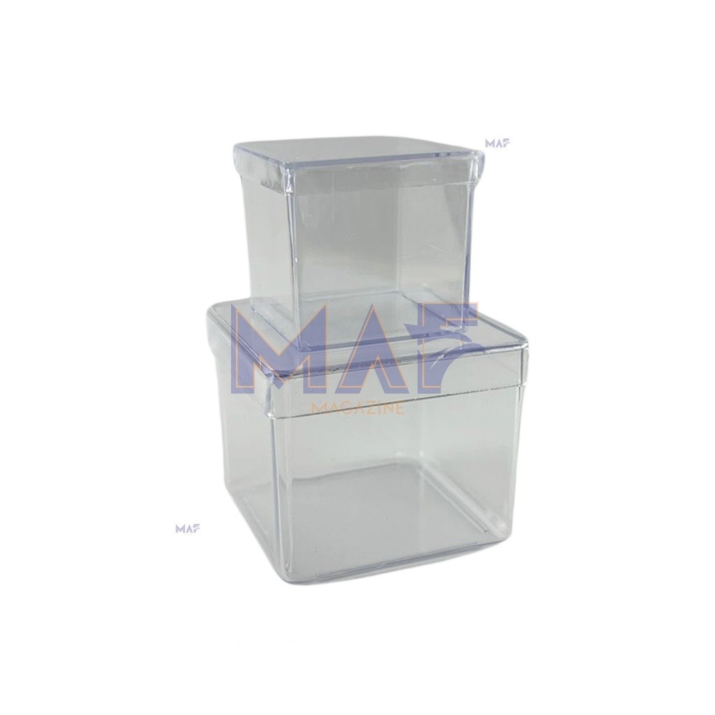 Kit Caixa Acrílica 4x4 + 6x6 Pra Personalizar Festa Luxo Caixa Dupla Lembrancinha em Oferta na Shopee