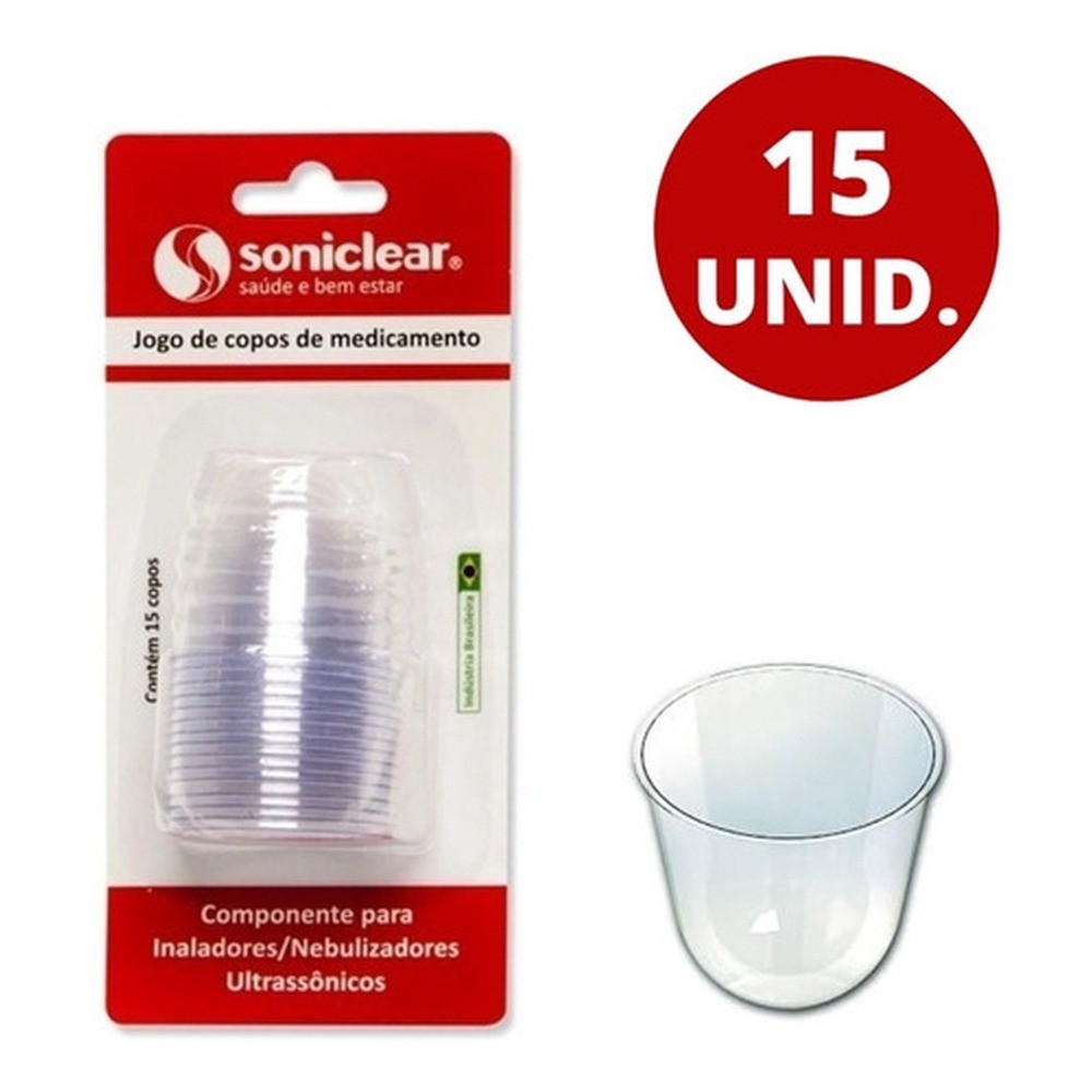 Jogo De Copinhos Para Medicamento Pulmosonic Star Soniclear 15 Un. em Oferta na Shopee