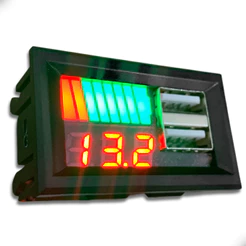 Mini Voltimetro ASX Medidor de Bateria Display Digital Indicador Carga 2 USB 0-30v