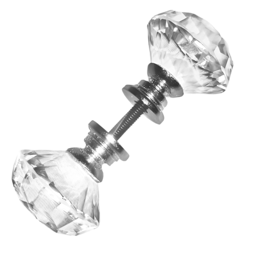 PUXADOR CRISTAL DE 30MM PARA FIXAÇÃO BOX BANHEIRO, MOVEIS
