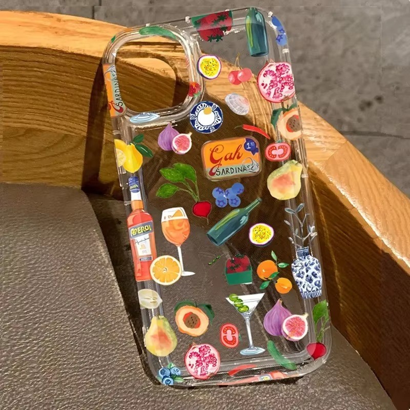 Capa De Telefone Para Samsung S23 FE S24 Ultra S22 Plus A35 A55 A15 A14 A34 A54 A33 A53 A52 5G Suco De Frutas Flor Clara