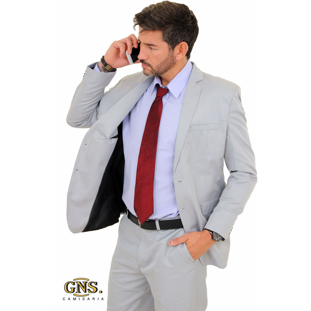 Ternos slim Masculino Microfibra Acetinado luxo completo Cores Sortidas Para Eventos Formatura Festas Barato