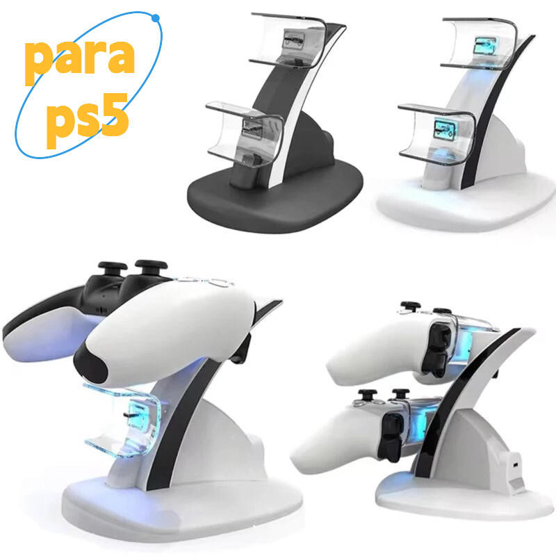 Base Carregador Para 2 Controles PS5,Carregamento dupla,rápido e eficiente,ideal para joga...