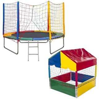 Kit Cama Elástica Pula Pula 3,05m 3m Grande + Piscina De Bolinhas 1,00m Infantil Playground em Oferta na Shopee