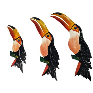 Trio De Tucano GG Quadro Decorativo Casa Jardim Varanda Sala em Oferta na Shopee