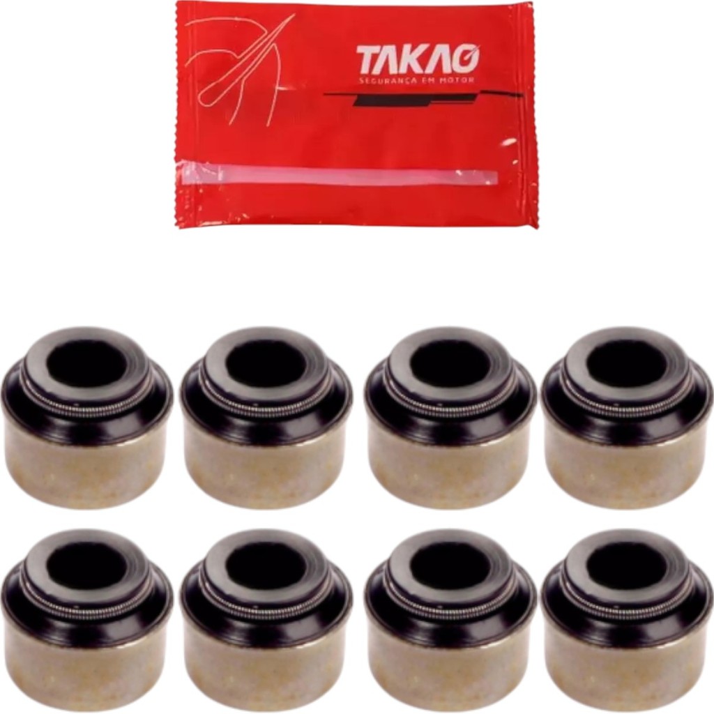 Jogo 8 Retentores De Válvulas 7MM Astra Agile Blazer Celta Corsa Kadett Vectra Doblo Idea em Oferta na Shopee