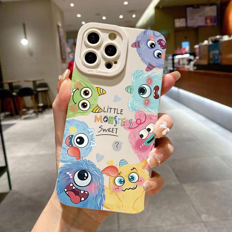 Bonito Doce Cor Pequeno Monstro Caso Para Samsung A16 A15 A55 A35 A54 A05 A06 A34 A14 A52 A53 A56 A23 Capa