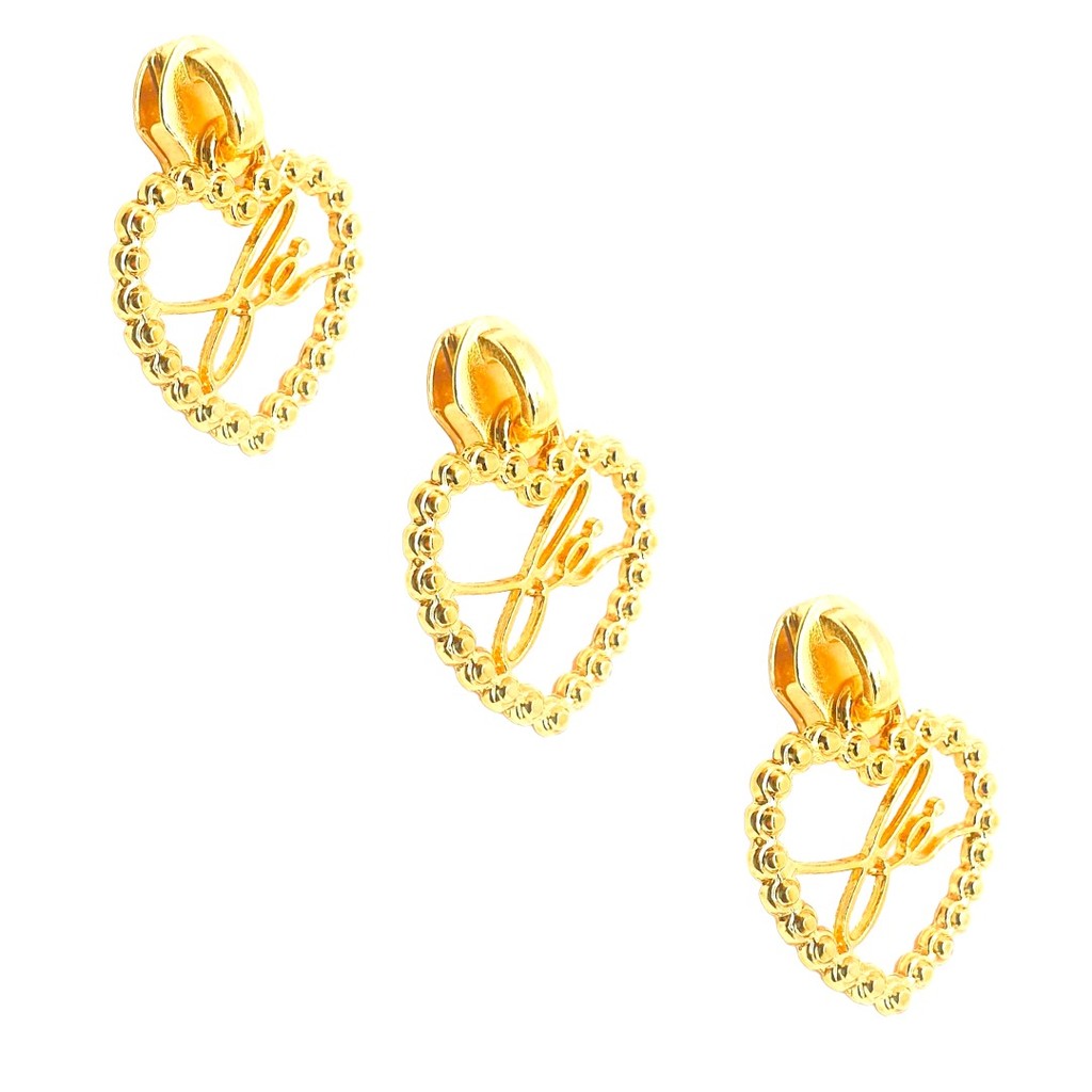 Cursor Dourado Fé Nº 05  Para Bolsas Mochilas e Necessaires