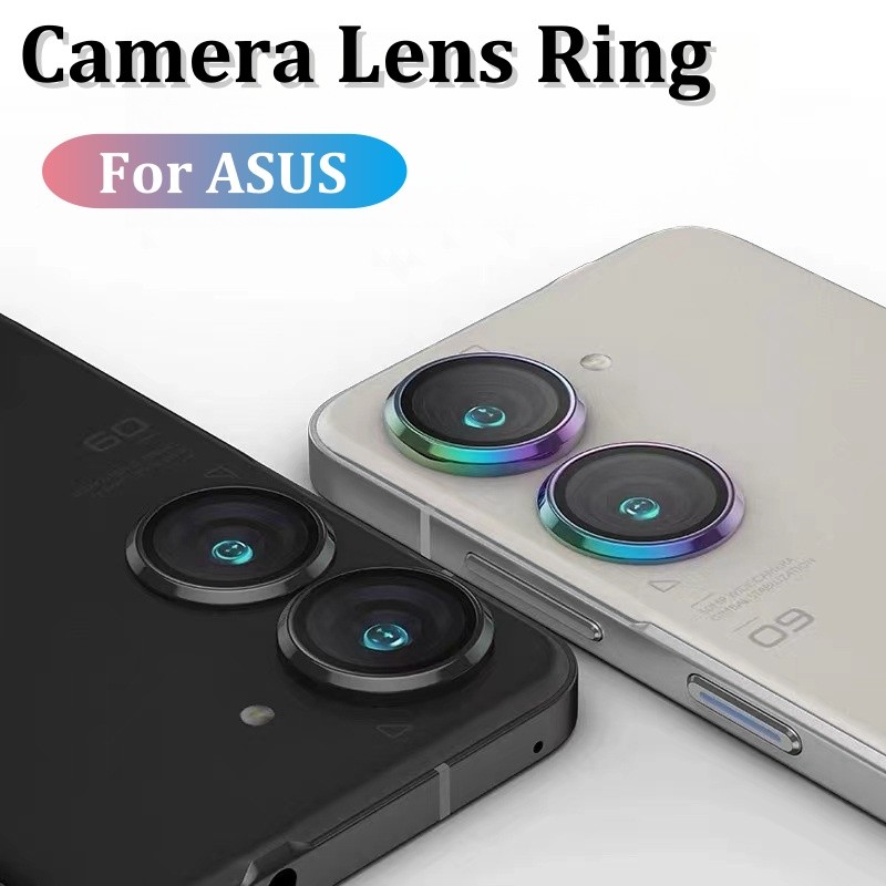 Anel Protetor De Lente De Câmera , 2 Peças , Para Asus Zenfone 10 9 Metal + Película Protetora Vidro Temperado Zenfone9