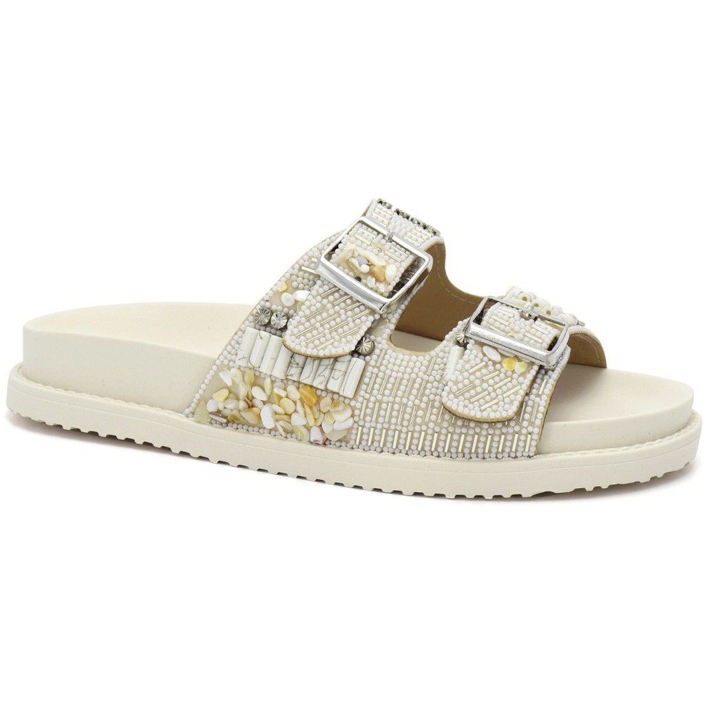 Chinelo Birken Feminino Off White Pedraria Ramarim 2447237-3 em Oferta na Shopee