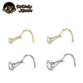 10peças Piercing Titânio Nariz Nostril Ponto de Luz Zircônia ASTM F136 Titânio Hipoalergênico em Oferta na Shopee