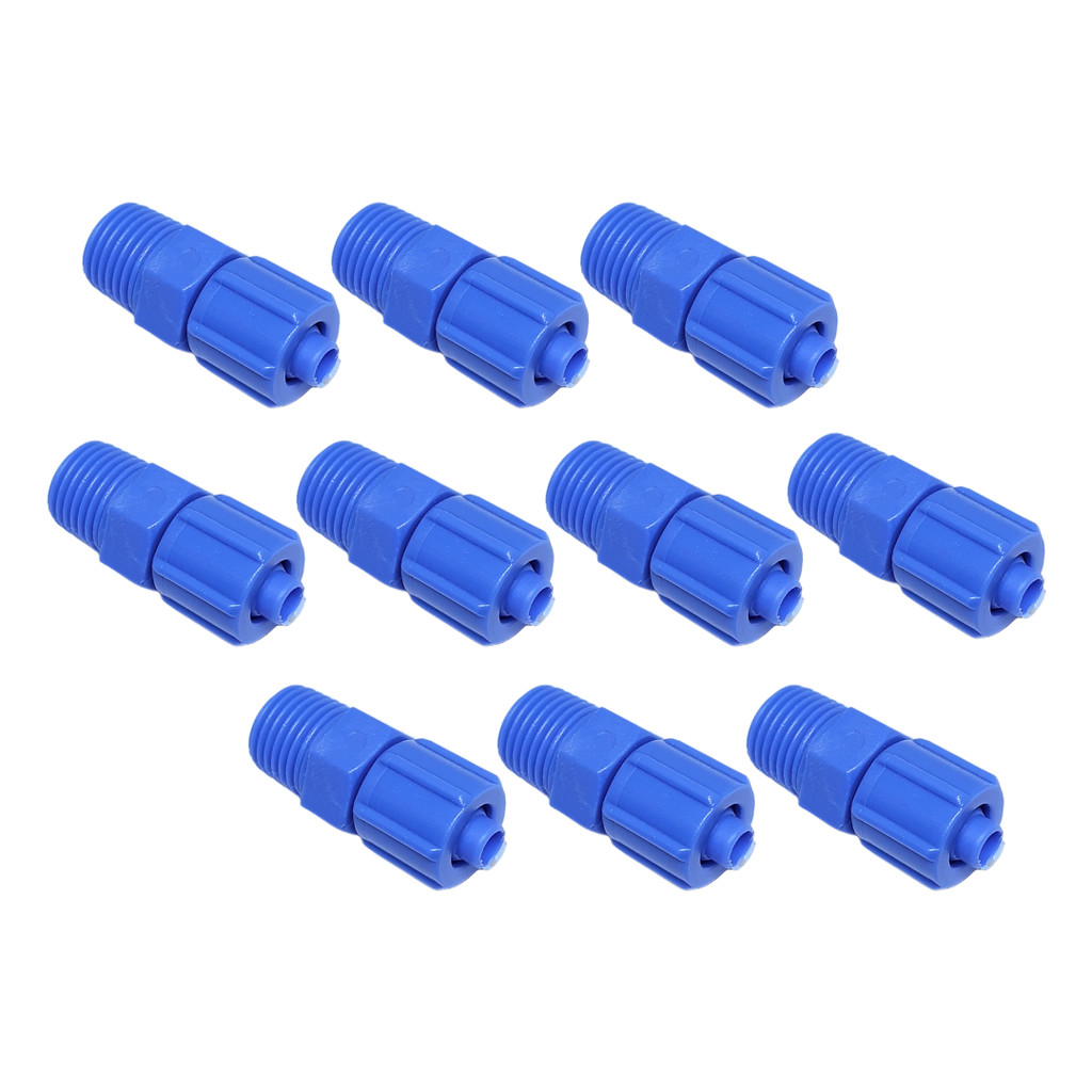 Conexão Reta Macho Abs 8mm X 1/4" (Kit 10)