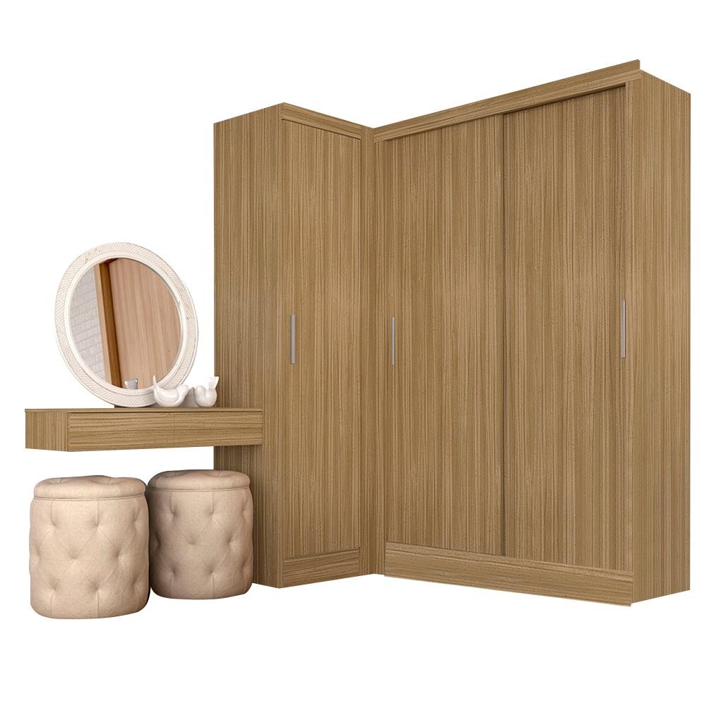 Guarda Roupa Modulado Porta De Correr Anne Boreal - Móveis Arapongas