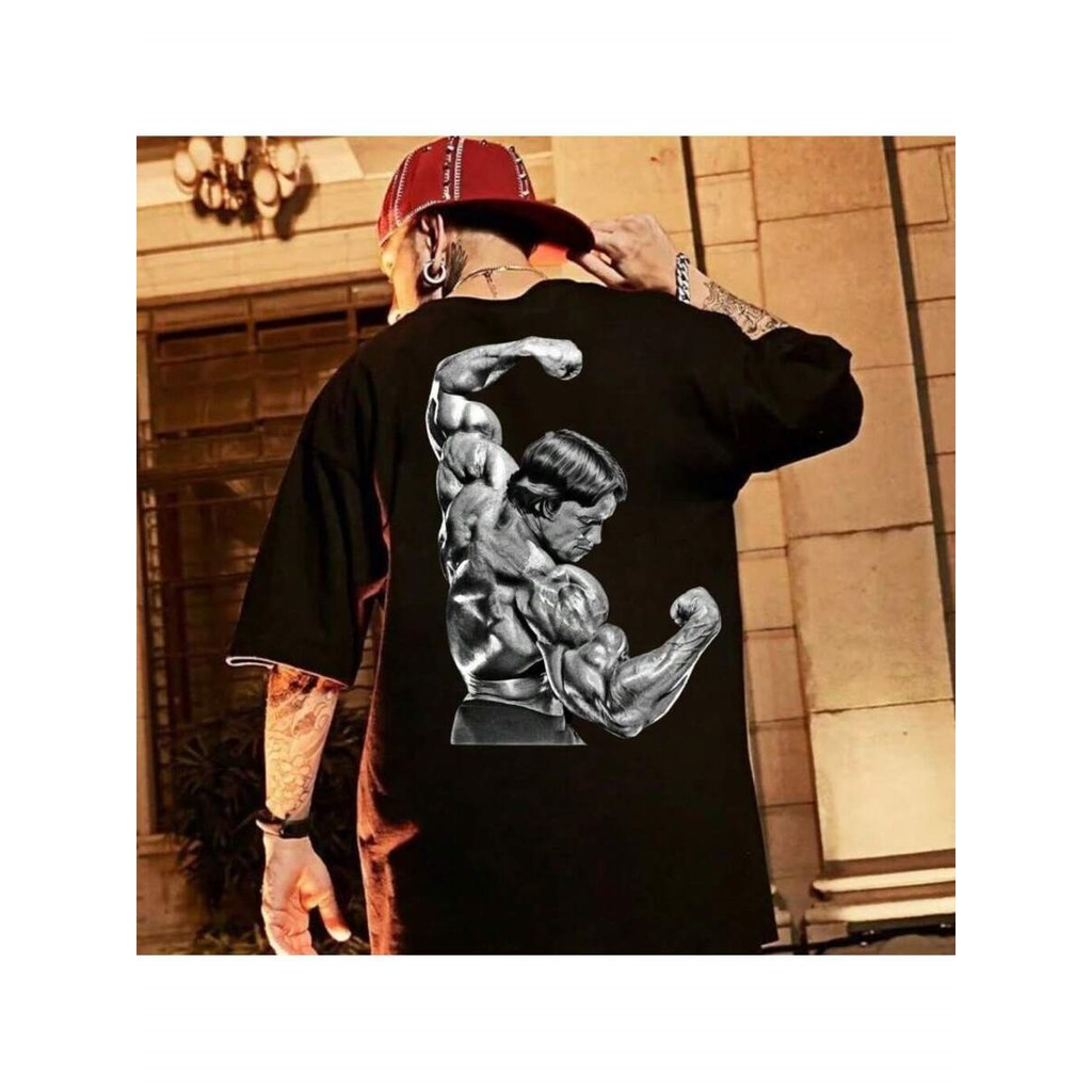 Camiseta Unissex Oversized Plus Size Feminina Masculina CAMISETA OVERSIZED ACADEMIA TREINO ARNOLD CAMISA BLUSA MASCULINA