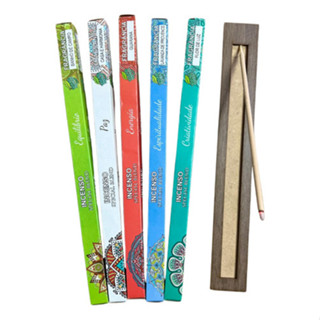 Incensário E Kit 5 Caixas Incenso Hindus Aromas Sortidos em Oferta na Shopee