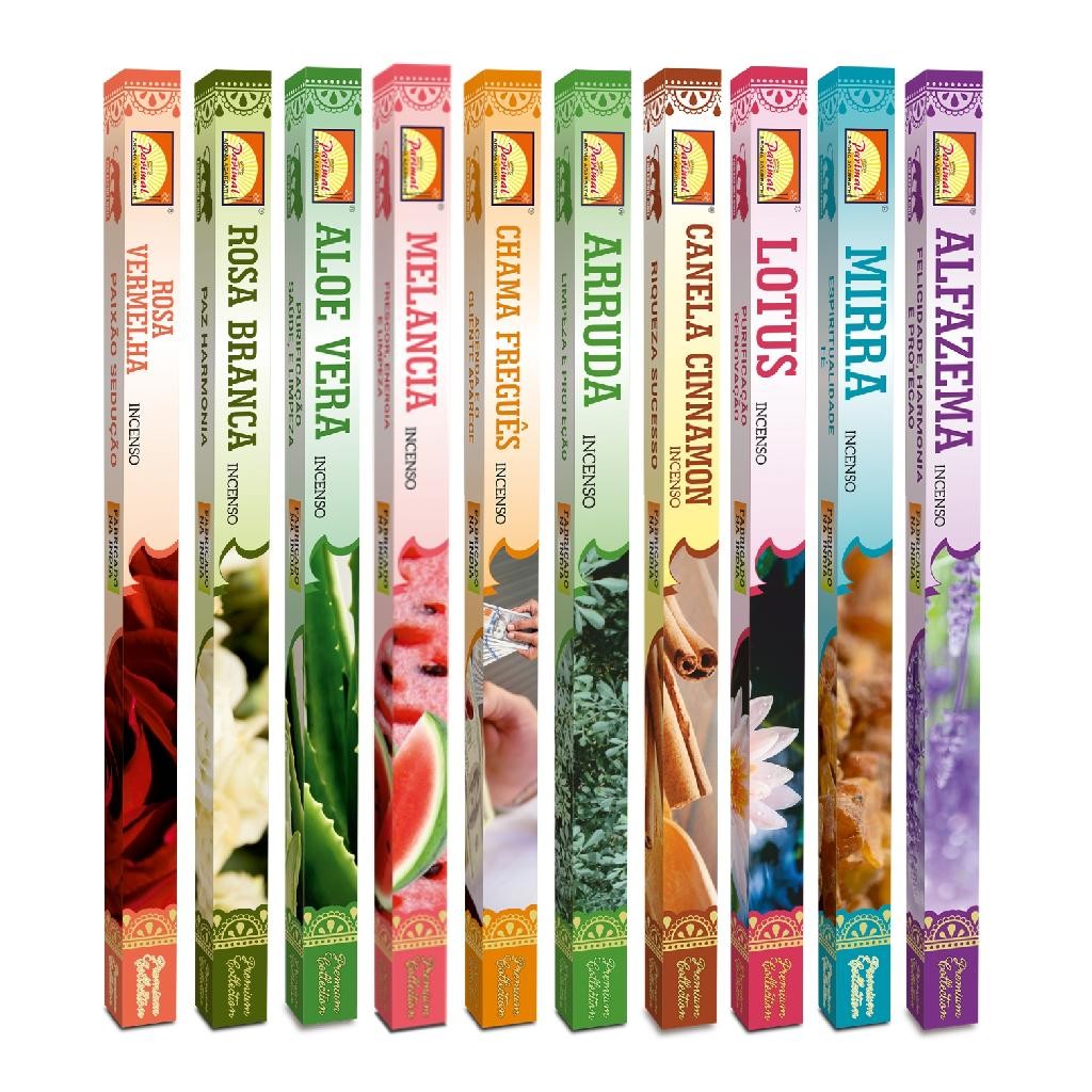 KIT 10 CAIXINHAS DE INCENSOS AROMAS SORTIDOS PARIMAL em Oferta na Shopee