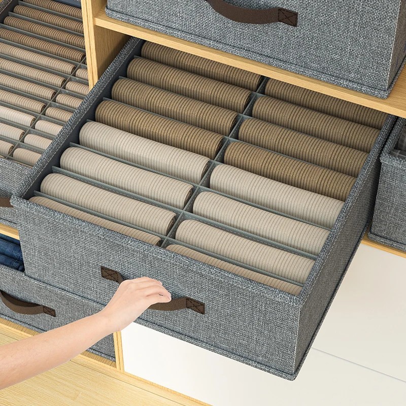 Organizador de Gaveta Roupas Íntimas Com 16 Divisórias Meias Jeans Camisas Dobrável