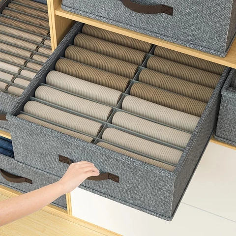 Organizador de Gaveta Roupas Íntimas Com 16 Divisórias Meias Jeans Camisas Dobrável