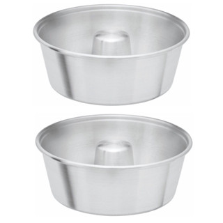 KIT 2 (DUAS) Forma Assadeira Redonda Bolo PUDIM N 18 Alumínio em Oferta na Shopee