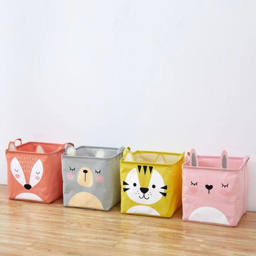 Cesto Dobrável Quardrado Organizador Multiuso Animal-Bazar inter em Oferta na Shopee