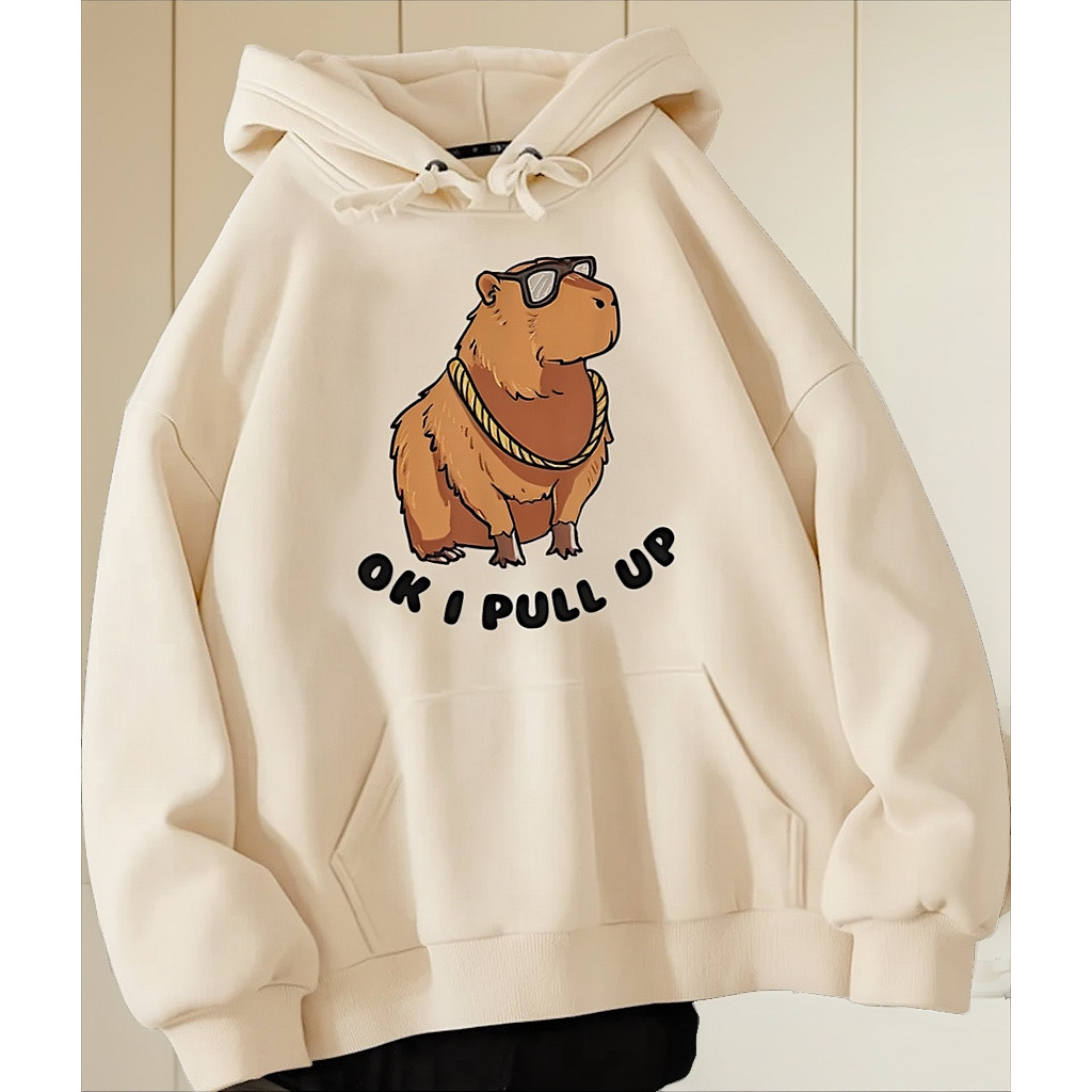Blusa De Frio Moletom Capivara Agenor Casaco Flanelado Bege