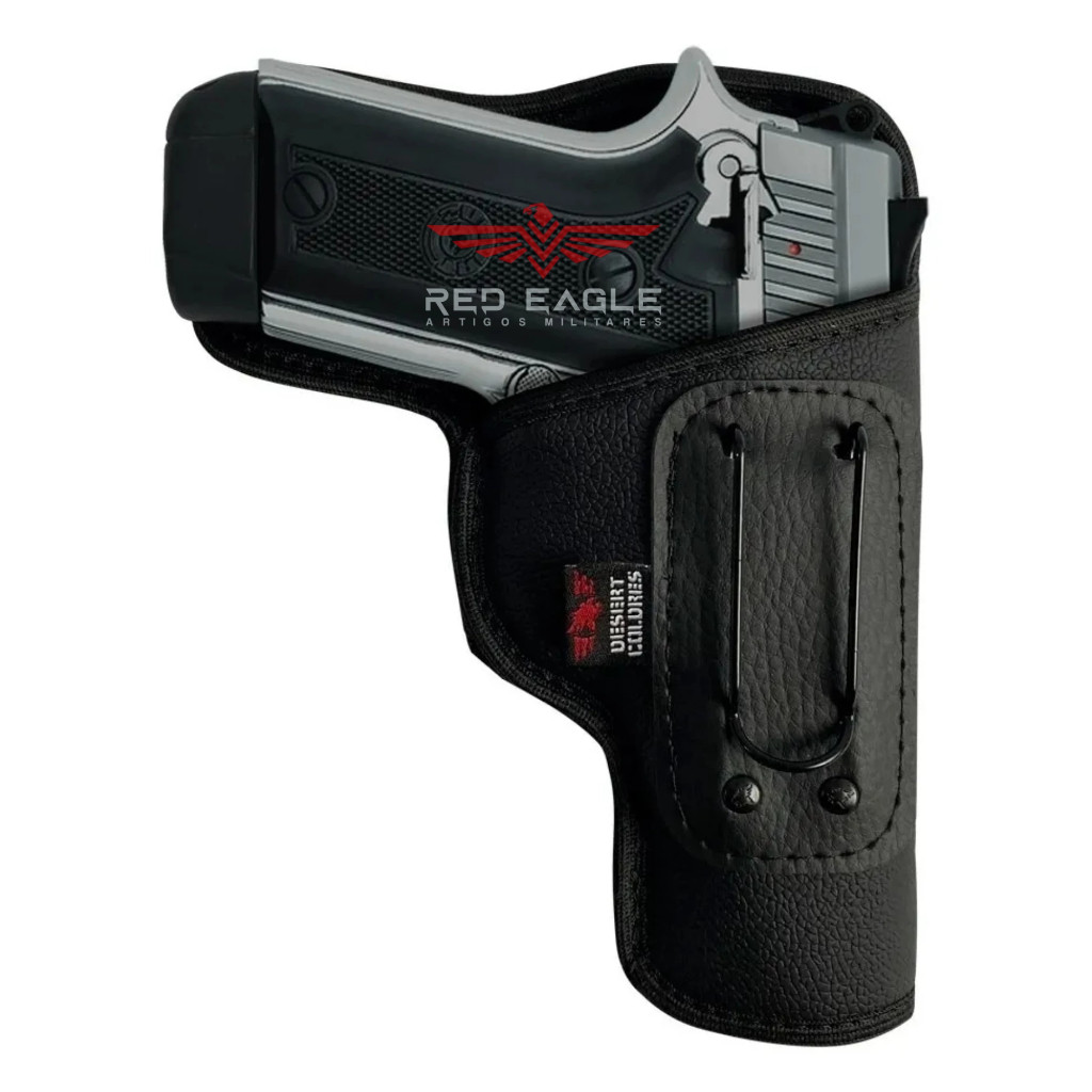 Desert Coldres (Holster) Velado Uso Interno Dissimulado Para Pist. 380/Pt938 Em Neoprene e Couro P.U(Ecológico)