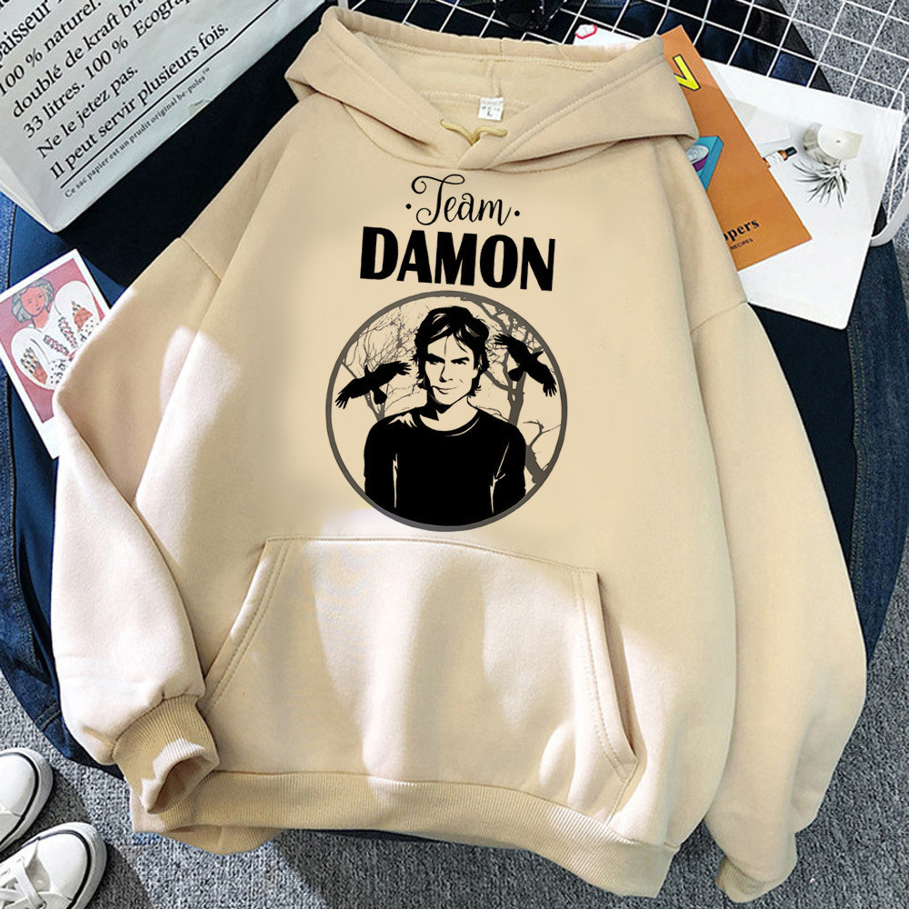 the Vampire Diaries Moletom Com Capuz anime Suéter Engraçado Confortável design Estampado harajuku Agasalho Adolescente