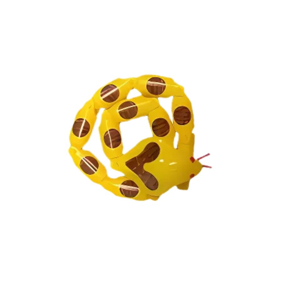 Brinquedo Cobra Maluca - Amarelo - 45cm - 1 unidade - Rizzo