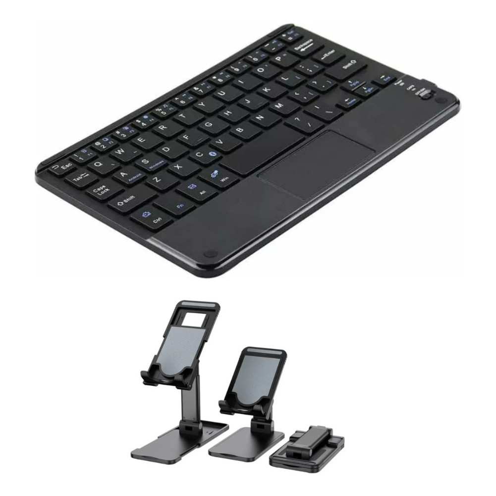 Teclado Recarregável + Suporte Para Tablet Galaxy Tab A9 8.7