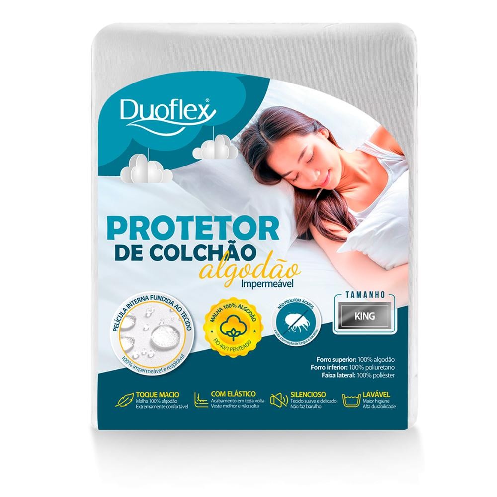 Protetor de Colchão Malha Algodão Impermeavel King 1.93m X 40CM