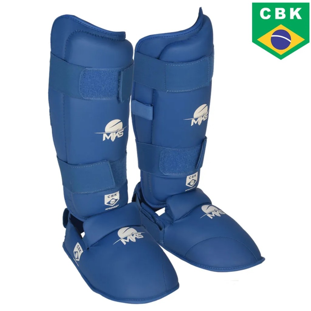 Par Caneleira Karate Protetor Mks Competition Homologada Cbk