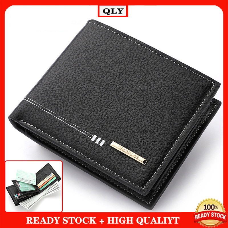 Novos Homens Carteira Multifuncional De Negócios Couro PU Curta De Trifold Com De Motorista E Bolso De Moedas