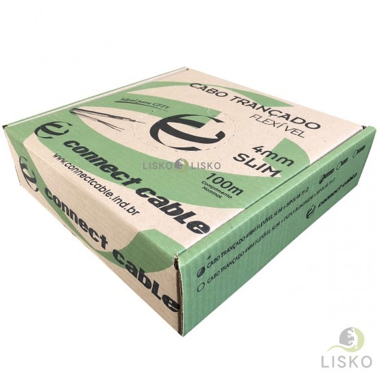 Cabo Coaxial Bipolar Trançado Slim Branco - 100m em Oferta na Shopee