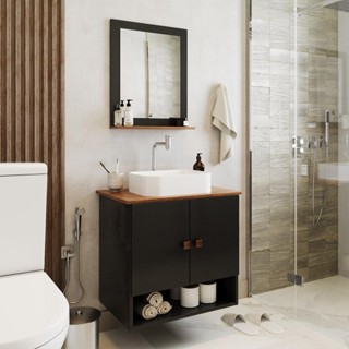 Gabinete Arm Banheiro Deli 2 Portas com Cuba Oxford Branca em Oferta na Shopee