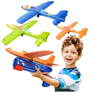 Lançador De Avião(COM LUZ) Planador Brinquedo Infantil De Espuma Catapulta