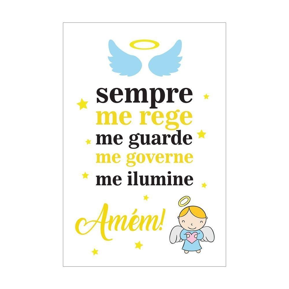 Quadro Placa Infantil Anjinho - Home & Living