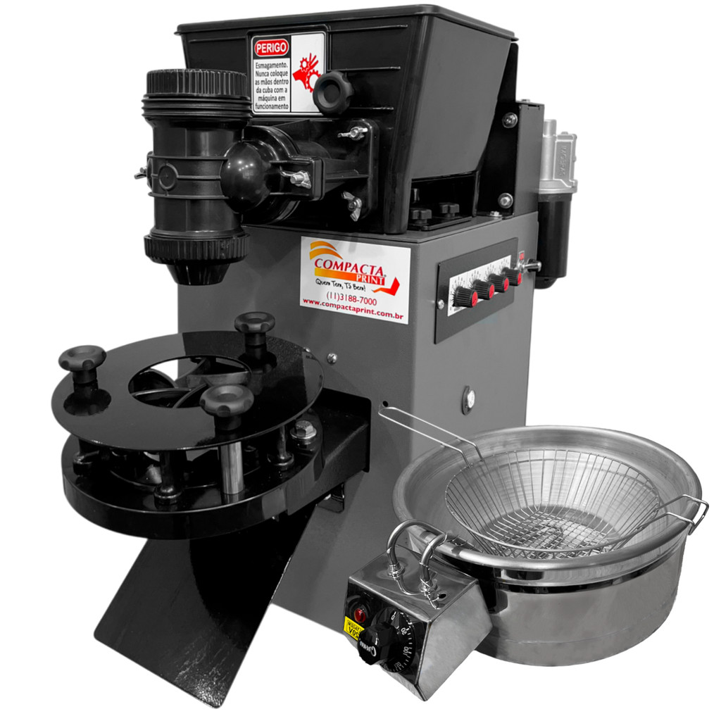 Máquina de Fazer Salgados Pop 4.0 + Fritadeira Elétrica Mini Fryer 3 Litros em Oferta na Shopee