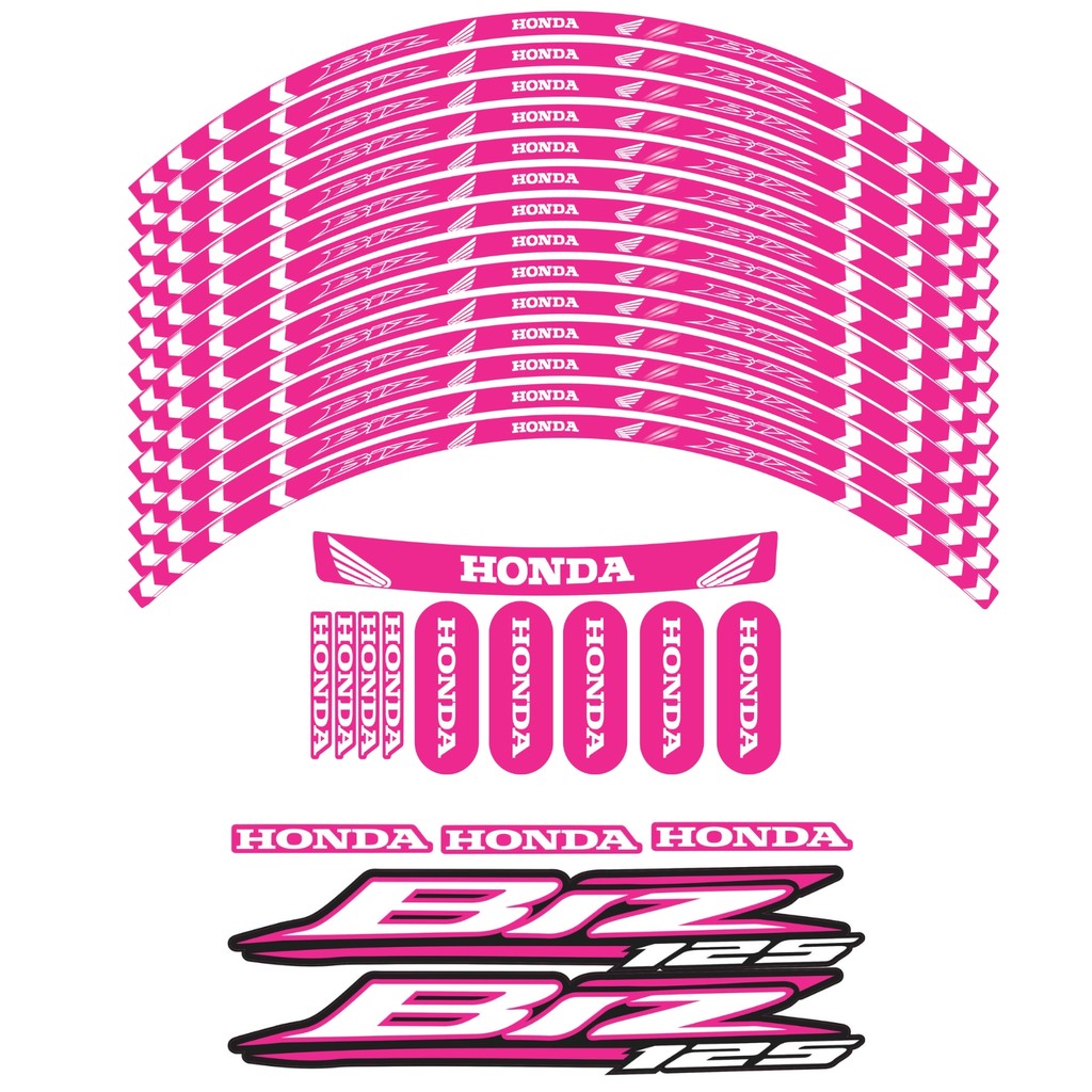 Adesivos Honda Biz Completo tanque e Roda Rosa + Brinde em Oferta na Shopee