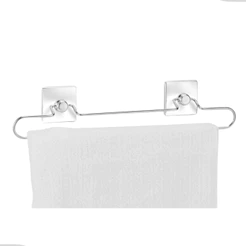 Suporte Porta Toalha de Banho Toalheiro Banheiro Fixação Dupla Face Sem Furos Cromado Arthi